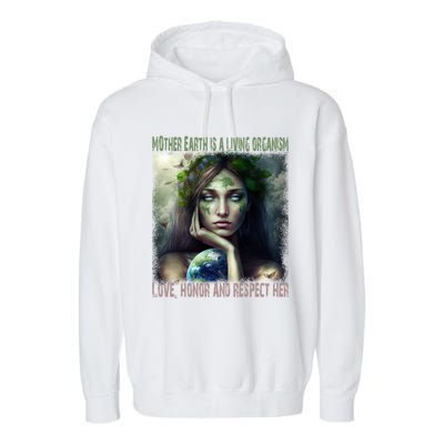 Love Honor Respect Your Mother Earth Gift Garment-Dyed Fleece Hoodie