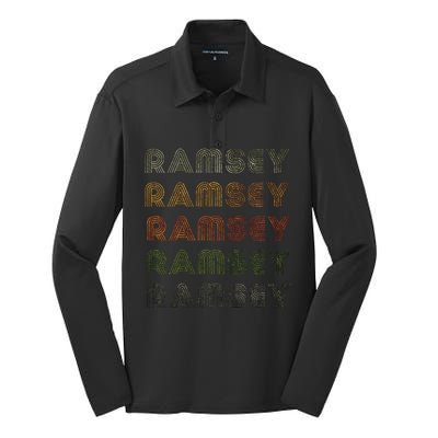 Love Heart Ramsey Grungevintage Style Black Ramsey Silk Touch Performance Long Sleeve Polo