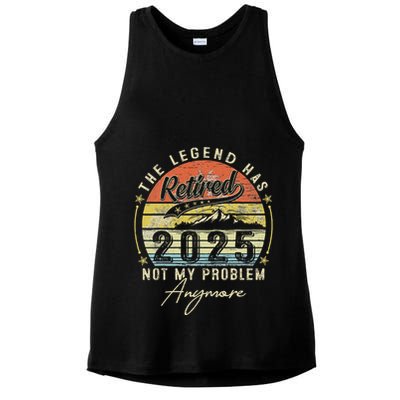 Legend Has Retired 2025 Not My Problem Anymore Ladies PosiCharge Tri-Blend Wicking Tank