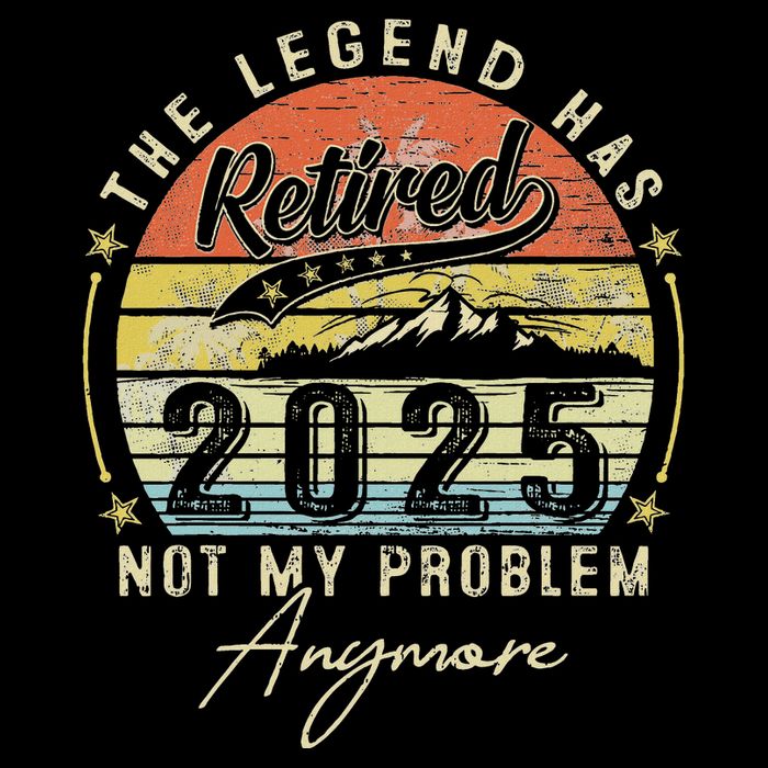 Legend Has Retired 2025 Not My Problem Anymore 7-Panel Snapback Hat