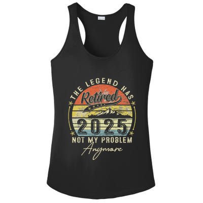 Legend Has Retired 2025 Not My Problem Anymore Ladies PosiCharge Competitor Racerback Tank