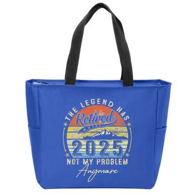 Legend Has Retired 2025 Not My Problem Anymore Zip Tote Bag
