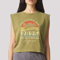 Legend Has Retired 2025 Not My Problem Anymore Garment-Dyed Women's Muscle Tee