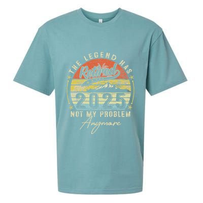 Legend Has Retired 2025 Not My Problem Anymore Sueded Cloud Jersey T-Shirt