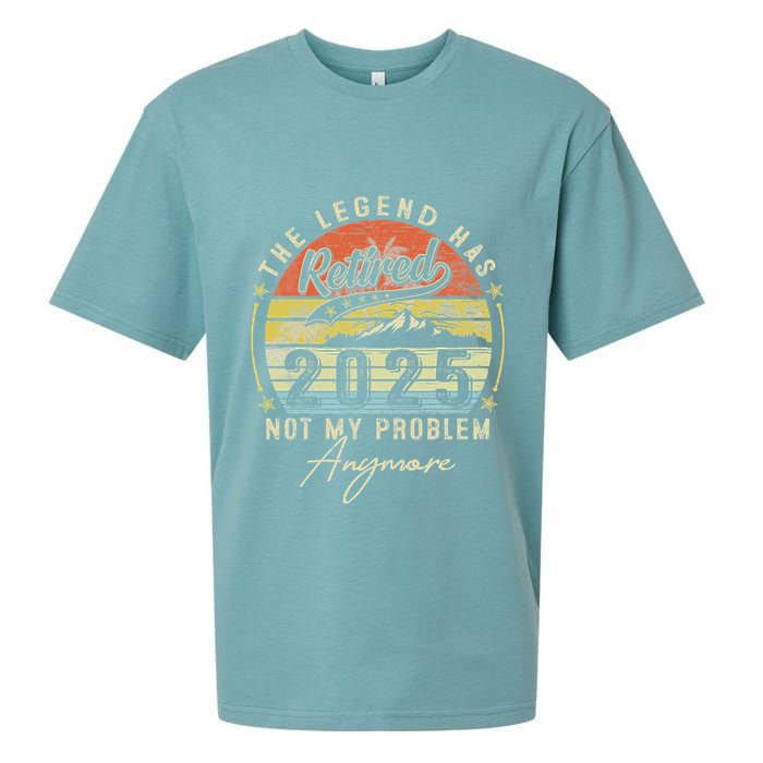 Legend Has Retired 2025 Not My Problem Anymore Sueded Cloud Jersey T-Shirt