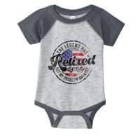 Legend Has Retired 2025 Not My Problem Anymore Retirement Infant Baby Jersey Bodysuit