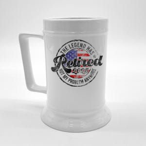 Legend Has Retired 2025 Not My Problem Anymore Retirement Beer Stein