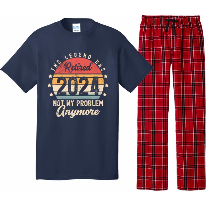 Legend Has Retired 2024 Not My Problem Anymore Retirement Pajama Set