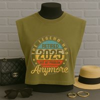 Legend Has Retired 2025 Not My Problem Anymore Retirement Garment-Dyed Women's Muscle Tee