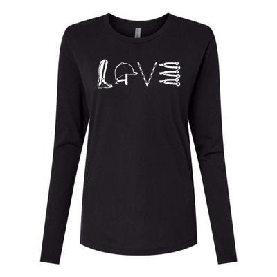 Love Horseback Riding Womens Cotton Relaxed Long Sleeve T-Shirt