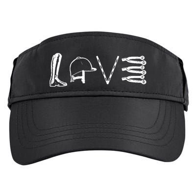 Love Horseback Riding Adult Drive Performance Visor