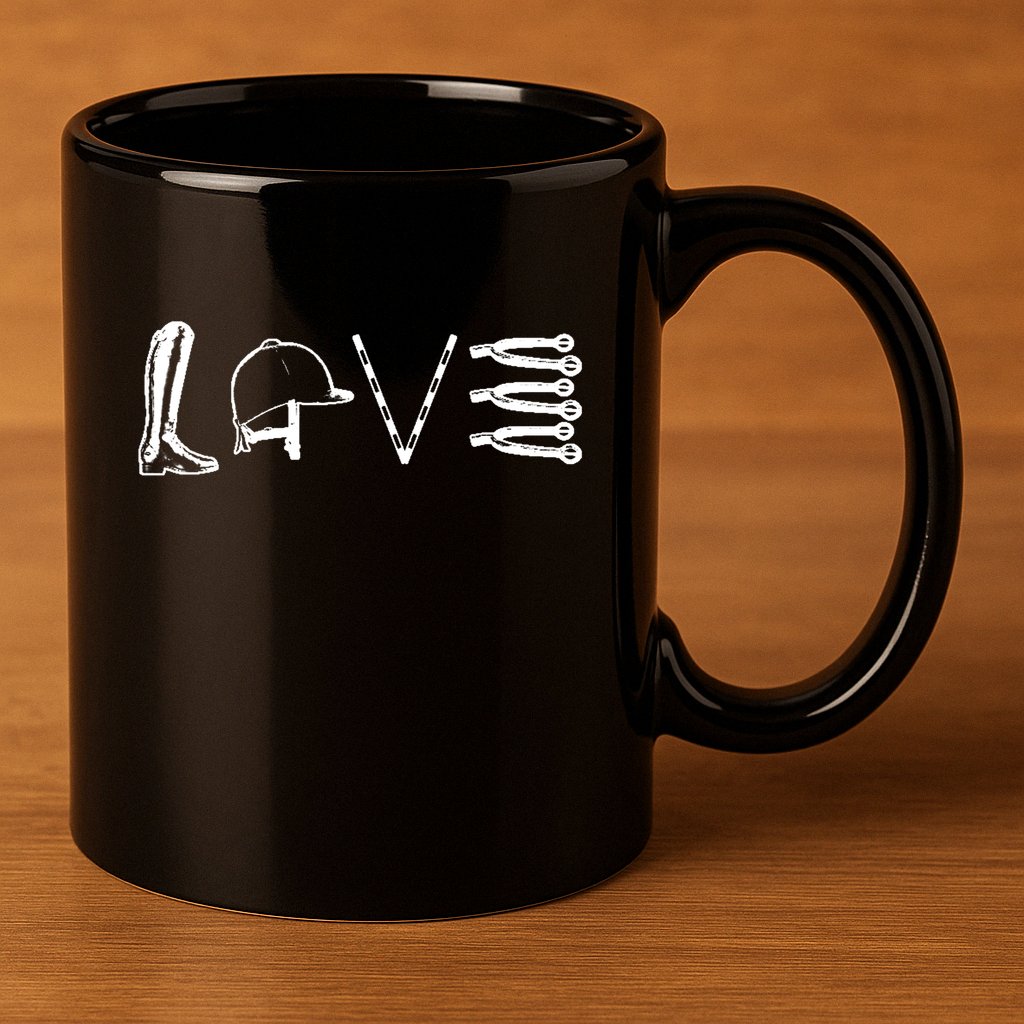 Love Horseback Riding 11oz C Handle Ceramic Mug