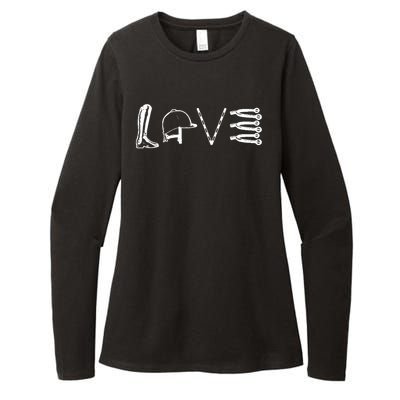 Love Horseback Riding Womens CVC Long Sleeve Shirt