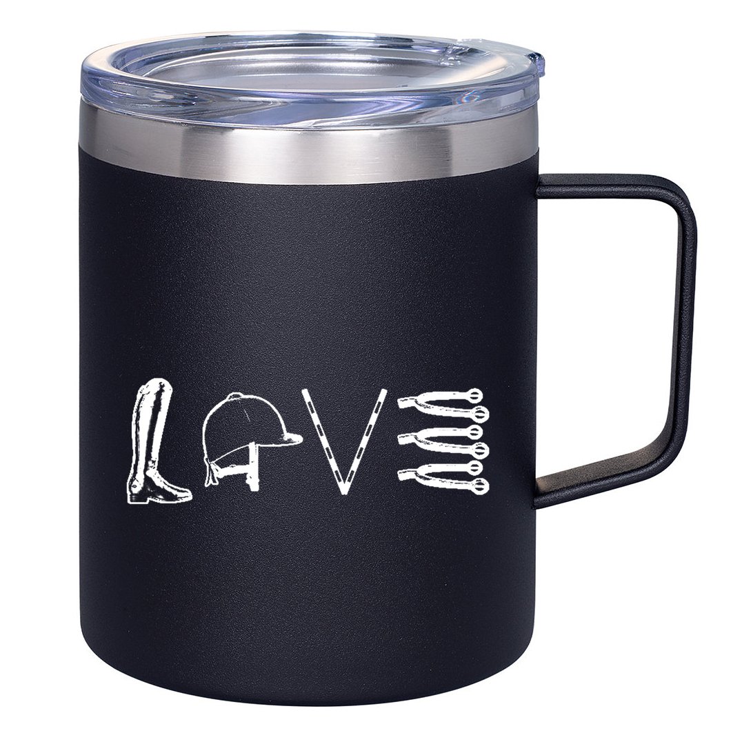 Love Horseback Riding 12oz Stainless Steel Coffee Mug