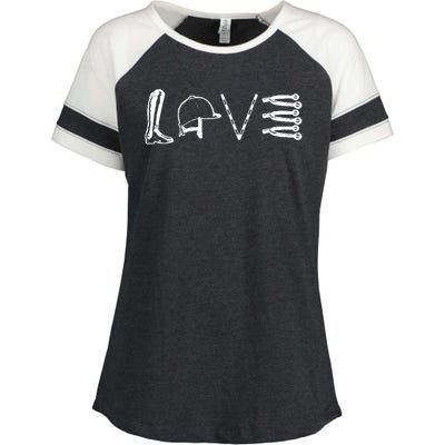 Love Horseback Riding Enza Ladies Jersey Colorblock Tee