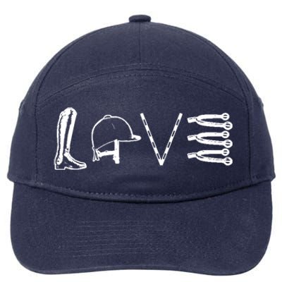 Love Horseback Riding 7-Panel Snapback Hat