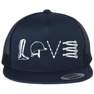 Love Horseback Riding Flat Bill Trucker Hat