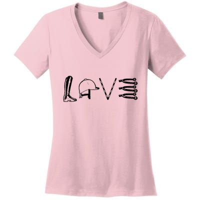 Love Horseback Riding Women's V-Neck T-Shirt