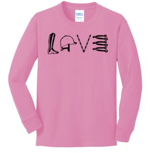 Love Horseback Riding Kids Long Sleeve Shirt