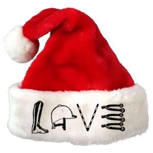 Love Horseback Riding Premium Christmas Santa Hat