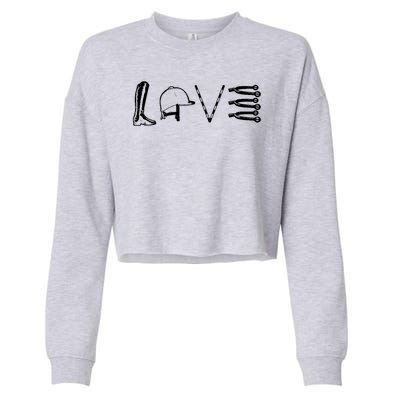 Love Horseback Riding Cropped Pullover Crew