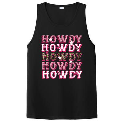 Leopard Howdy Rodeo Western Country Southern Cowgirl PosiCharge Competitor Tank