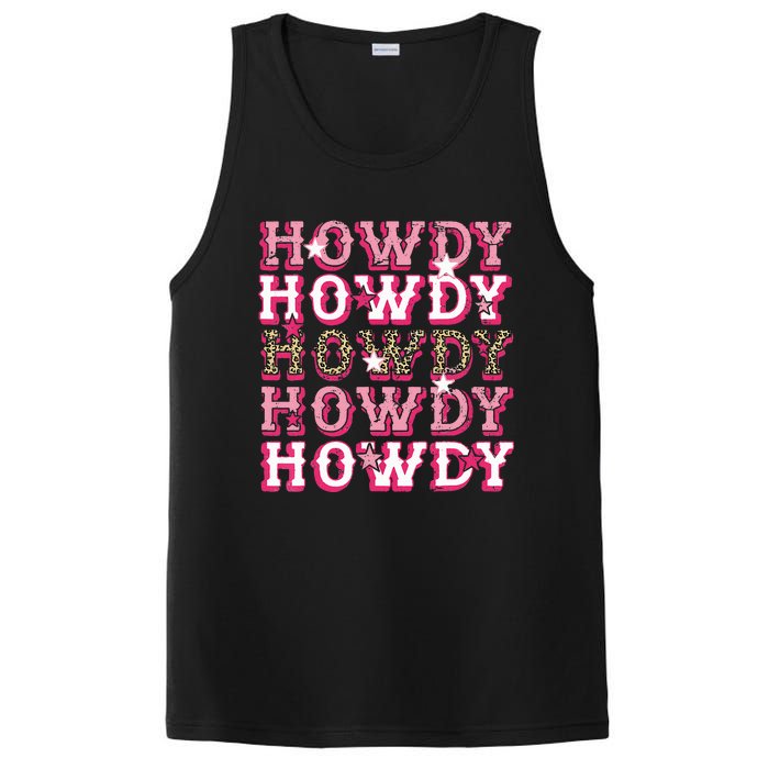 Leopard Howdy Rodeo Western Country Southern Cowgirl PosiCharge Competitor Tank