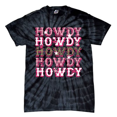 Leopard Howdy Rodeo Western Country Southern Cowgirl Tie-Dye T-Shirt