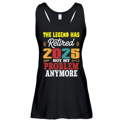 Legend Has Retired 2025 Not My Problem Anymore Retired Ladies Essential Flowy Tank