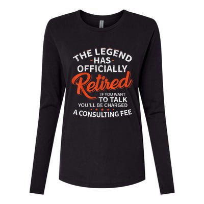 Legend Has Retired Men S Party Womens Cotton Relaxed Long Sleeve T-Shirt