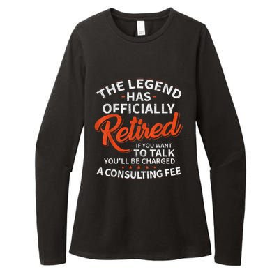 Legend Has Retired Men S Party Womens CVC Long Sleeve Shirt