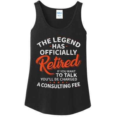 Legend Has Retired Men S Party Ladies Essential Tank