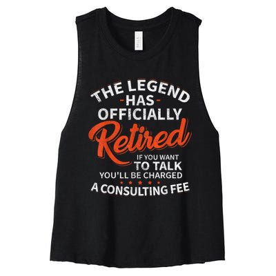 Legend Has Retired Men S Party Women's Racerback Cropped Tank