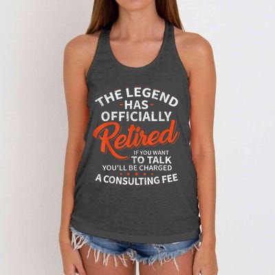 Legend Has Retired Men S Party Women's Knotted Racerback Tank