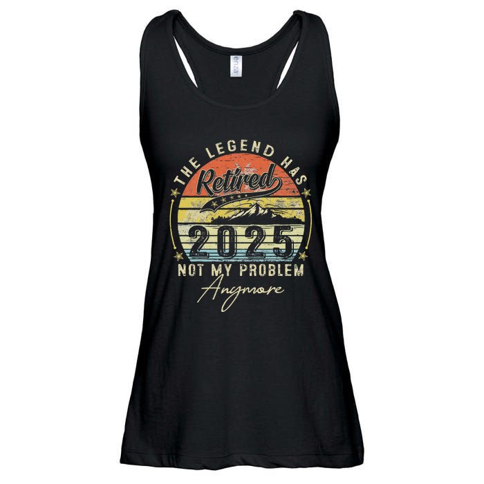 Legend Has Retired 2025 Not My Problem Anymore Retirement Ladies Essential Flowy Tank