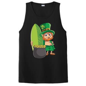 Leprechaun Hawaiian Surfing St Patricks Day Hawaii Aloha Funny Gift PosiCharge Competitor Tank