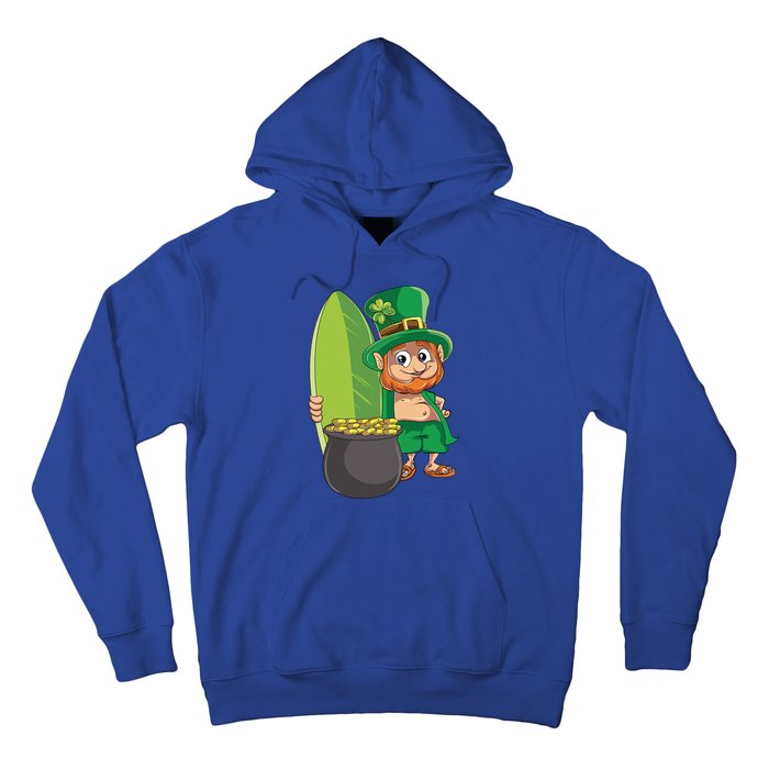 Leprechaun Hawaiian Surfing St Patricks Day Hawaii Aloha Funny Gift Hoodie