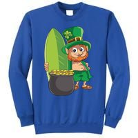 Leprechaun Hawaiian Surfing St Patricks Day Hawaii Aloha Funny Gift Sweatshirt