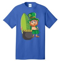 Leprechaun Hawaiian Surfing St Patricks Day Hawaii Aloha Funny Gift Tall T-Shirt