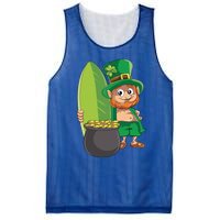 Leprechaun Hawaiian Surfing St Patricks Day Hawaii Aloha Funny Gift Mesh Reversible Basketball Jersey Tank