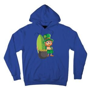 Leprechaun Hawaiian Surfing St Patricks Day Hawaii Aloha Funny Gift Tall Hoodie