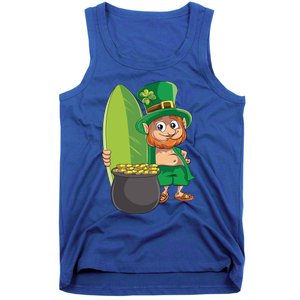 Leprechaun Hawaiian Surfing St Patricks Day Hawaii Aloha Funny Gift Tank Top