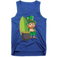 Leprechaun Hawaiian Surfing St Patricks Day Hawaii Aloha Funny Gift Tank Top