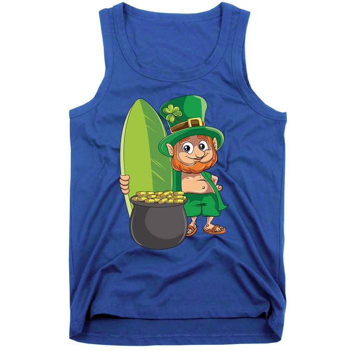 Leprechaun Hawaiian Surfing St Patricks Day Hawaii Aloha Funny Gift Tank Top