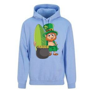 Leprechaun Hawaiian Surfing St Patricks Day Hawaii Aloha Funny Gift Unisex Surf Hoodie