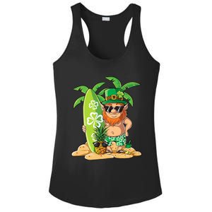 Leprechaun Hawaiian Surfing St Patricks Day Hawaii Meaningful Gift Ladies PosiCharge Competitor Racerback Tank