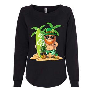 Leprechaun Hawaiian Surfing St Patricks Day Hawaii Meaningful Gift Womens California Wash Sweatshirt