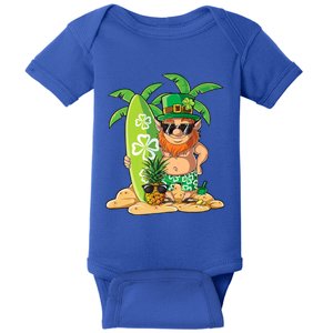 Leprechaun Hawaiian Surfing St Patricks Day Hawaii Meaningful Gift Baby Bodysuit