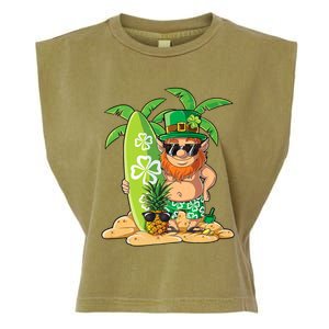 Leprechaun Hawaiian Surfing St Patricks Day Hawaii Meaningful Gift Garment-Dyed Women's Muscle Tee