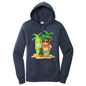 Leprechaun Hawaiian Surfing St Patricks Day Hawaii Meaningful Gift Women's Pullover Hoodie